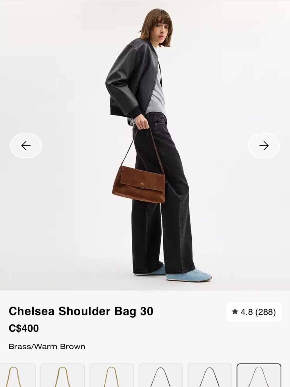 Coach Chelsea Shoulder Bag in Warm Brown Suede - Picture 6 of 7